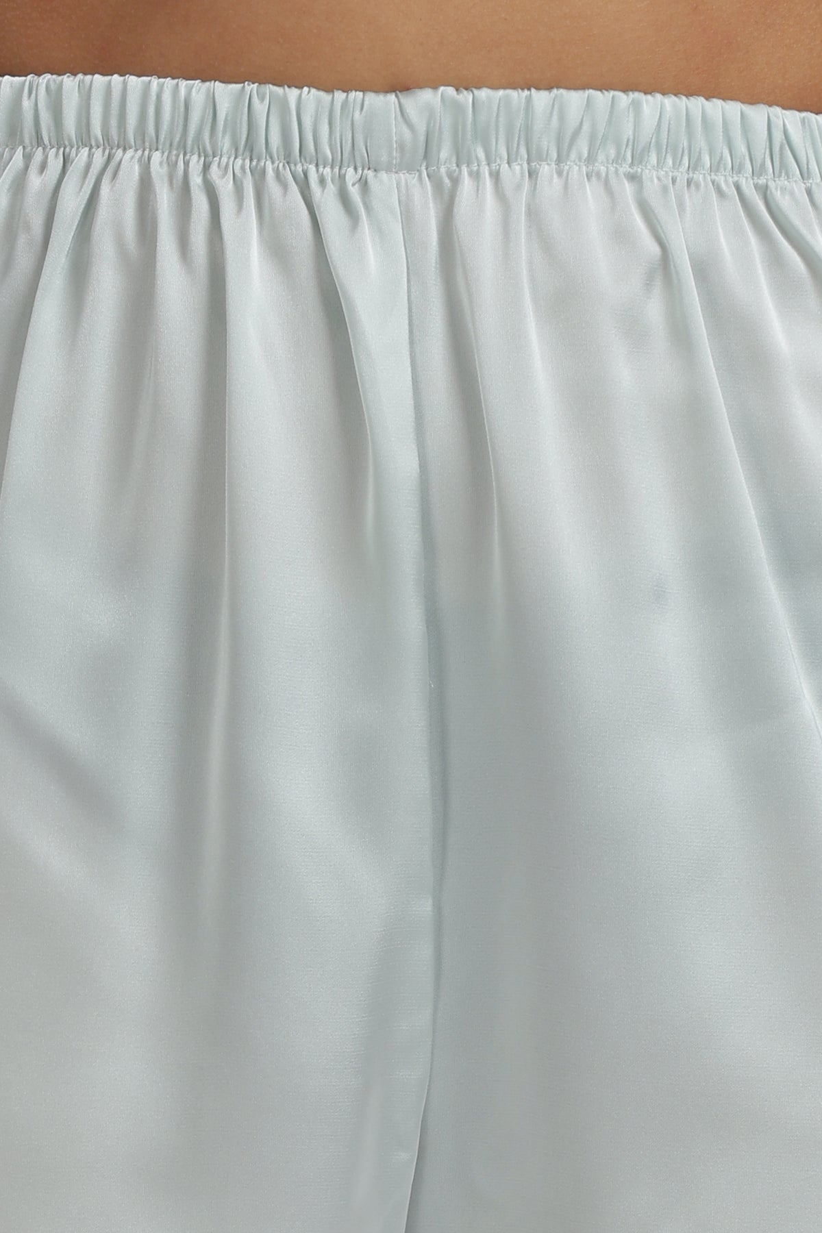 Ice Half-Sleeve Satin Shirt & Shorts Set