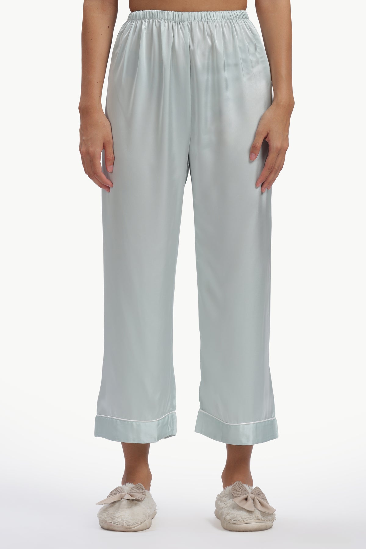 ICE Half-Sleeve Satin Shirt & Pyjama Set